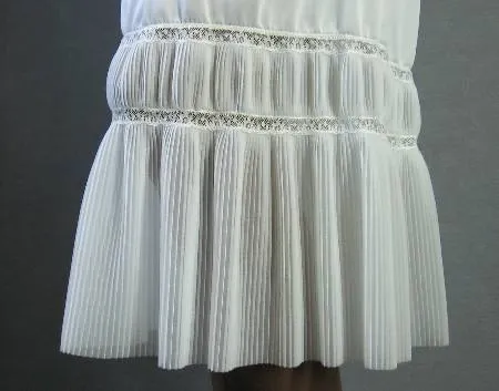 50s Full Slip Vintage Women's 60s Nylon Lingerie Crystal Pleats Lace Girly Large Nan Flowers VFG