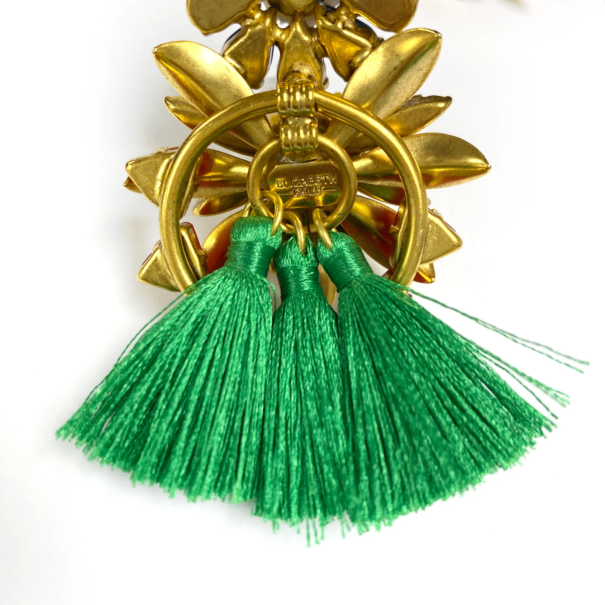 Elizabeth Cole Floral Fringe Earrings