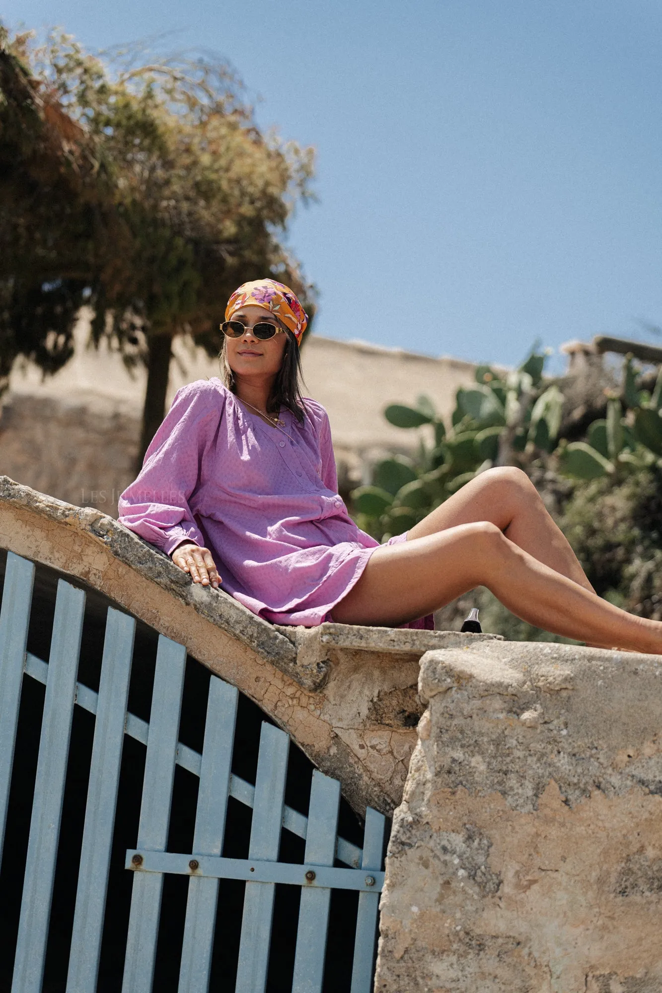 Juliette cotton blouse orchid