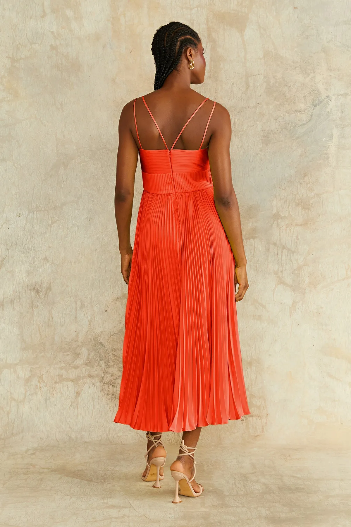 Krisley Pleated Midi Dress