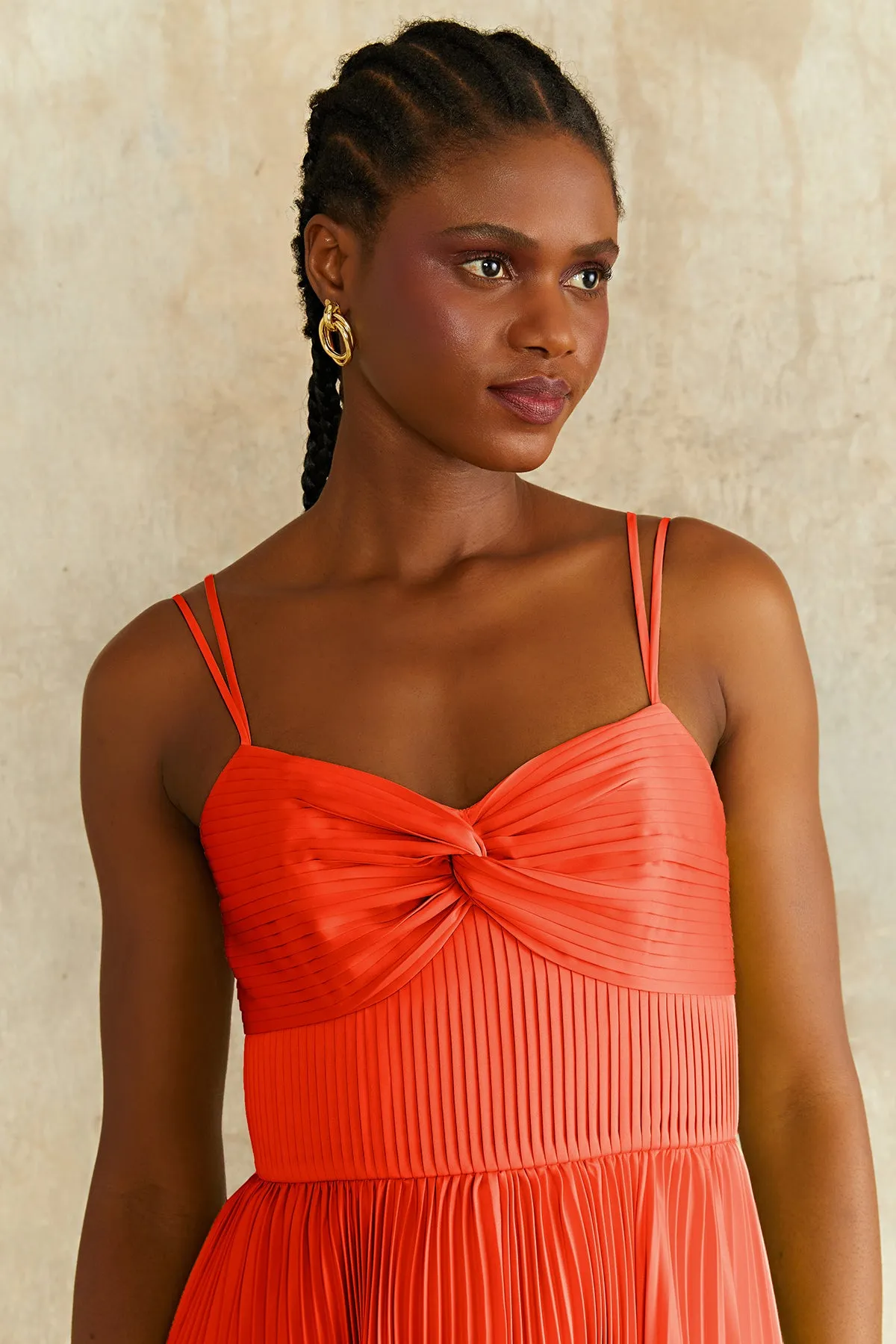 Krisley Pleated Midi Dress