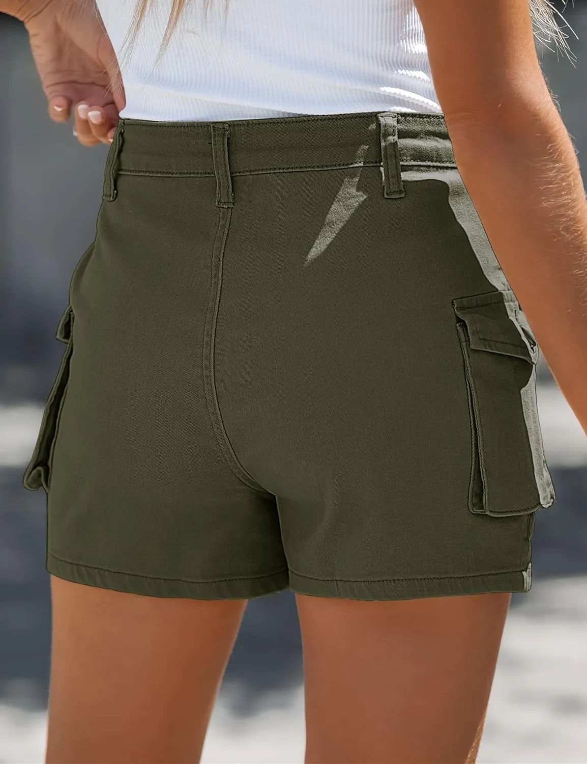 luvamia 2025 Cargo Shorts for Women Casual Summer Skorts Skirts High Waisted Mini Short Skort with Pockets Y2K