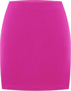 MANER Womens Fringe Skirt Stretchy Sparkly Bodycon Tassel Trim Mini Skirt