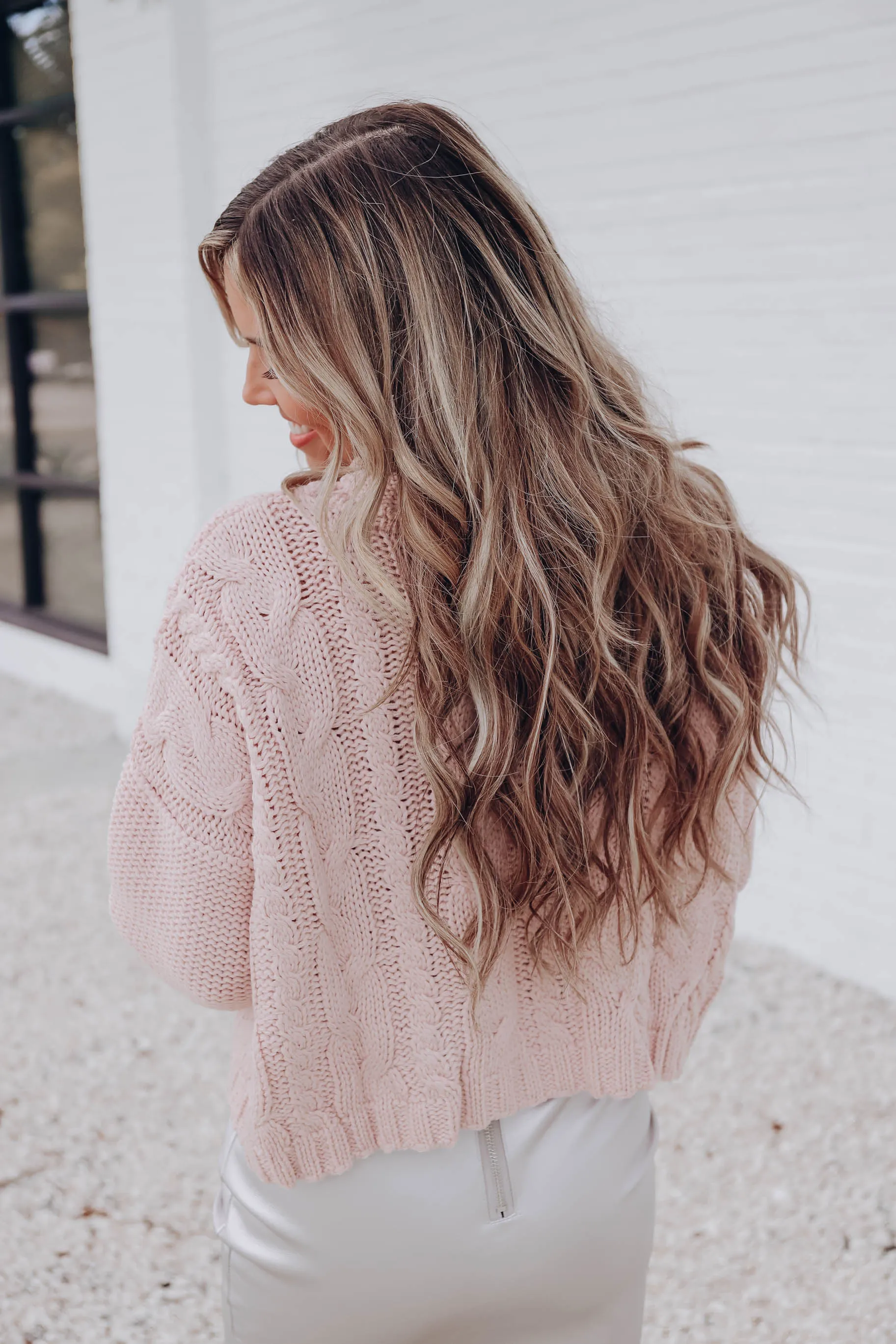 Mansfield Pullover Crop Sweater - Pink