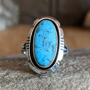 Navajo Made Oval Turquoise Ring SWSG-RNG-0012