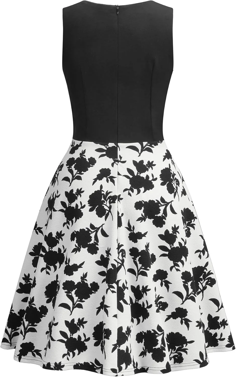 OWIN Women's Vintage Floral Lace Flared A-Line Swing Casual Party Cocktail Dresses Sleeveless