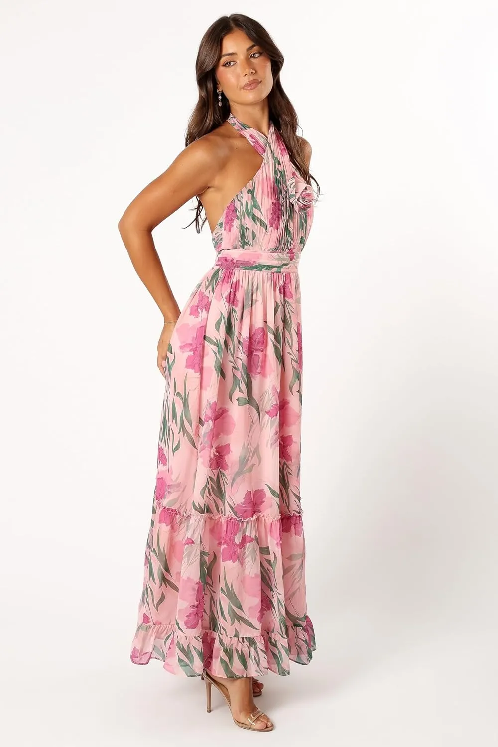 Petal & Pup Women's Lennon Halterneck Maxi Dress