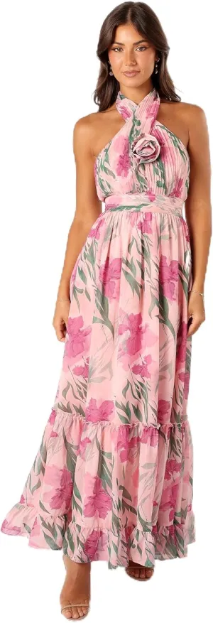 Petal & Pup Women's Lennon Halterneck Maxi Dress