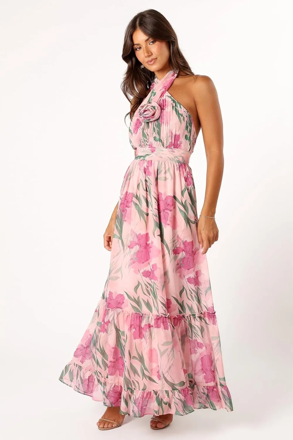 Petal & Pup Women's Lennon Halterneck Maxi Dress
