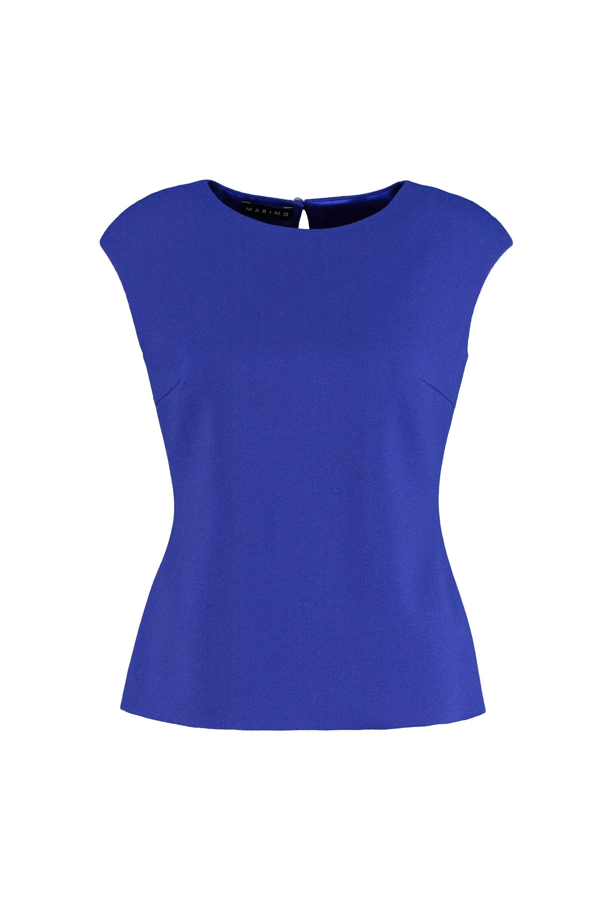 SALVIA ROYAL BLUE WOOL CREPE BLOUSE