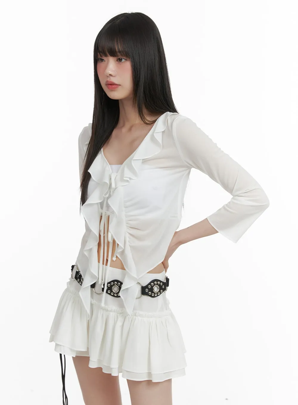 Stud Strap Faux Leather Belt CA422