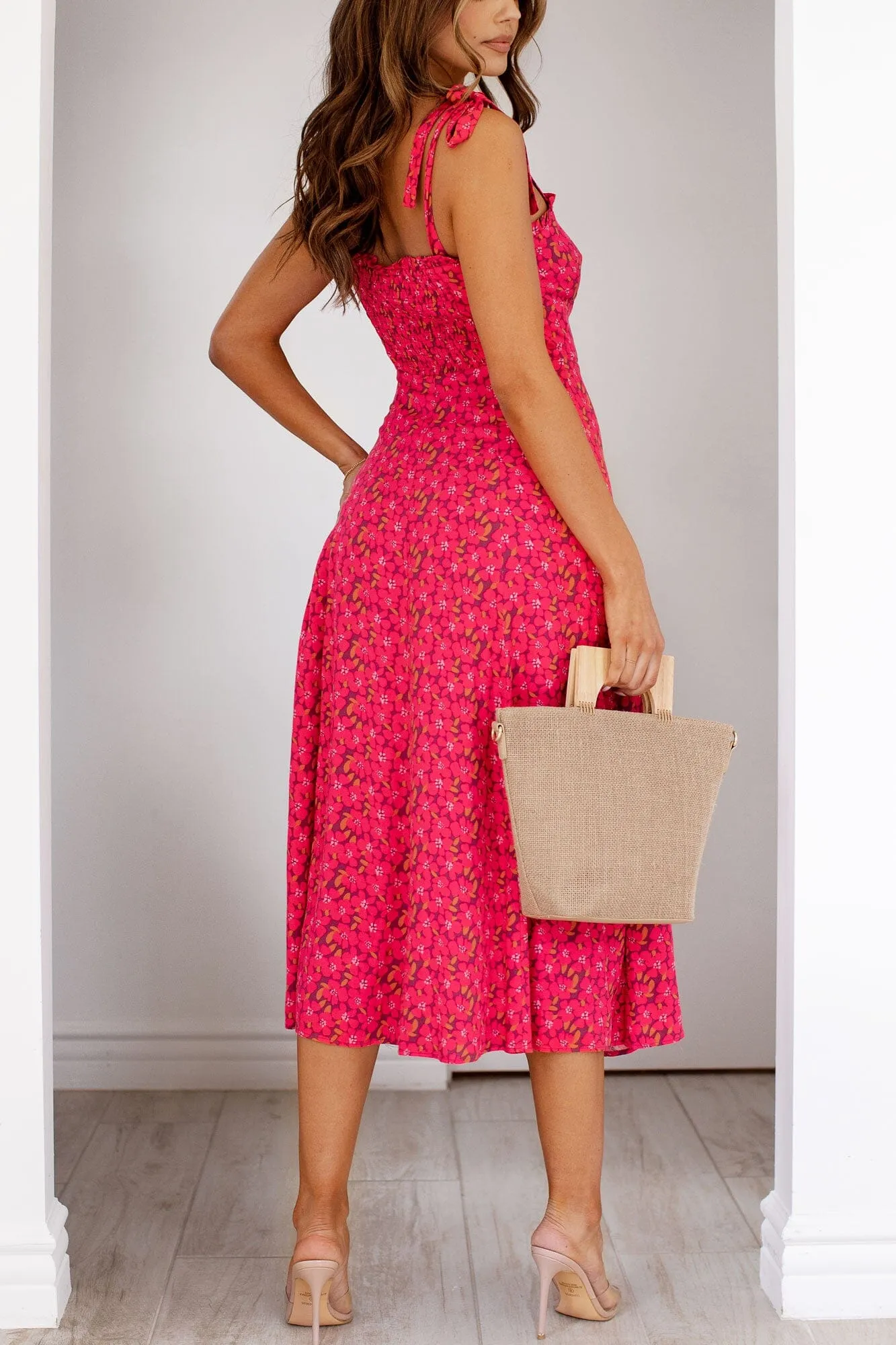 Time to Bloom Berry Floral Dress