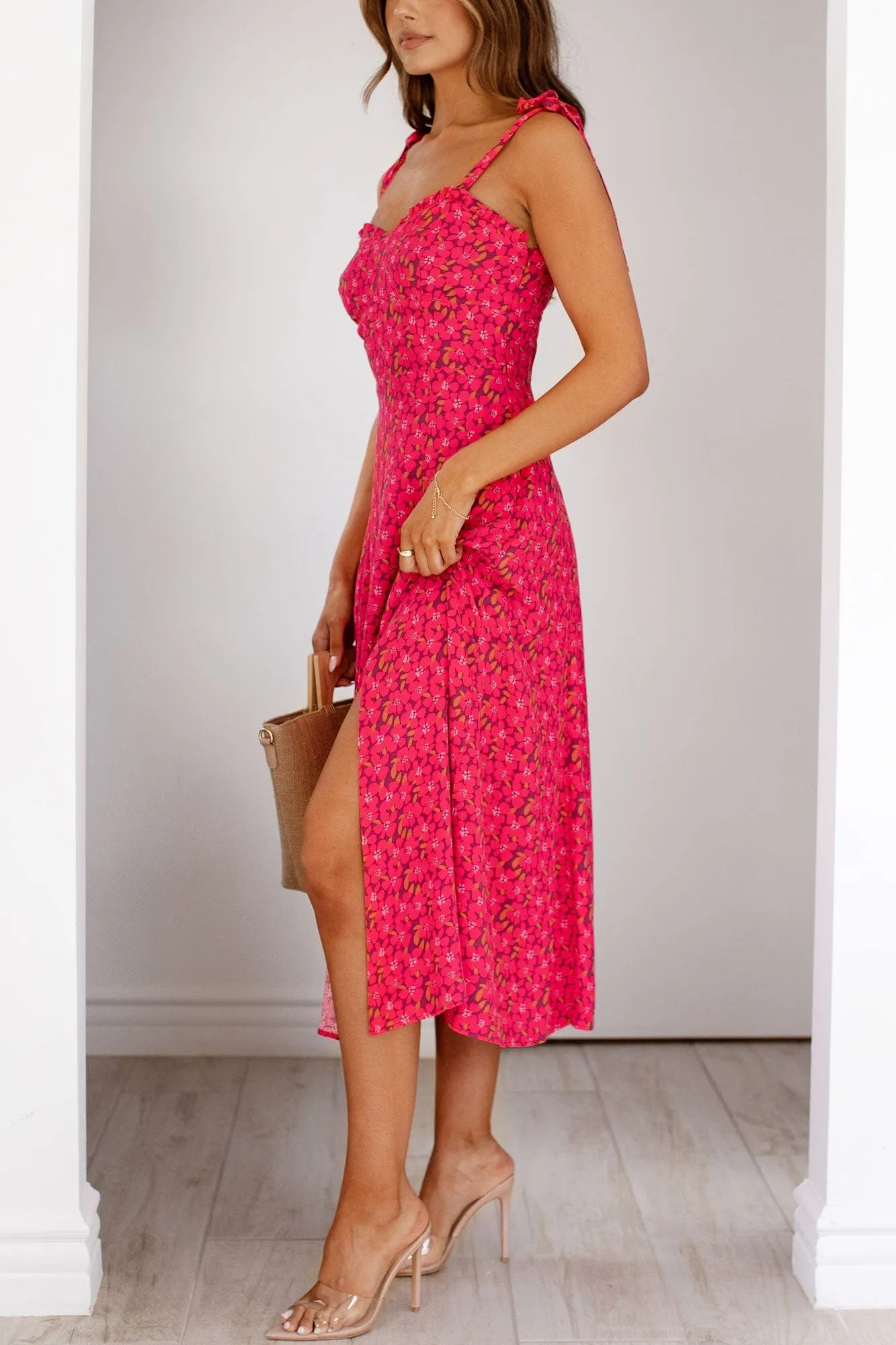 Time to Bloom Berry Floral Dress