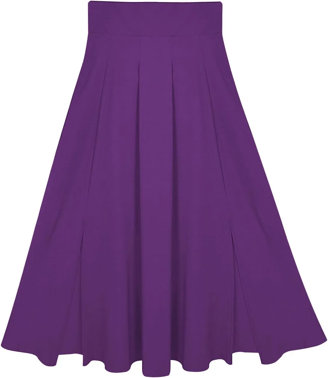 Women Maxi Skirt Flowy A Line High Waisted Long Skirts Pleated Ankle Length Slit with Pockets Zipper Closer