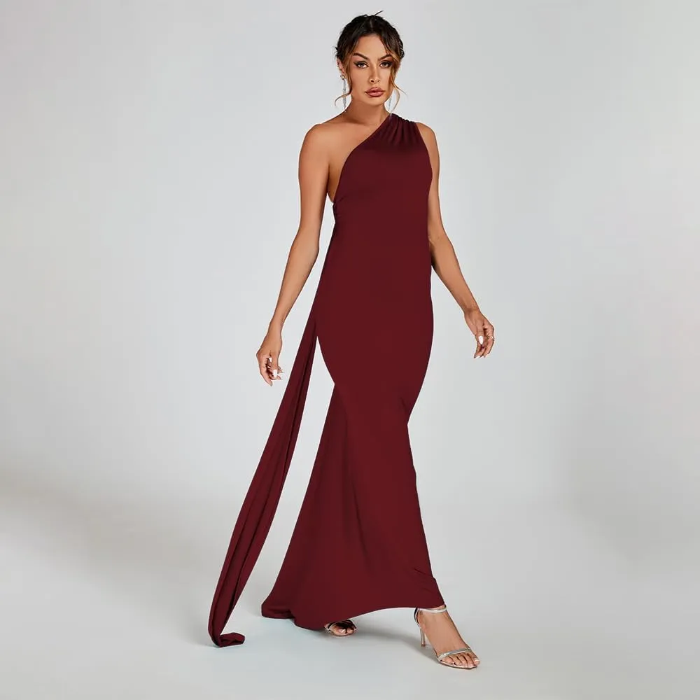 Women Sexy Backless Bodycon Sleeveless Open Back Maxi Dress for Going Out, Elegant Party Cocktail Long Dress