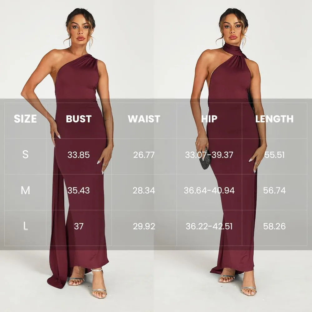 Women Sexy Backless Bodycon Sleeveless Open Back Maxi Dress for Going Out, Elegant Party Cocktail Long Dress