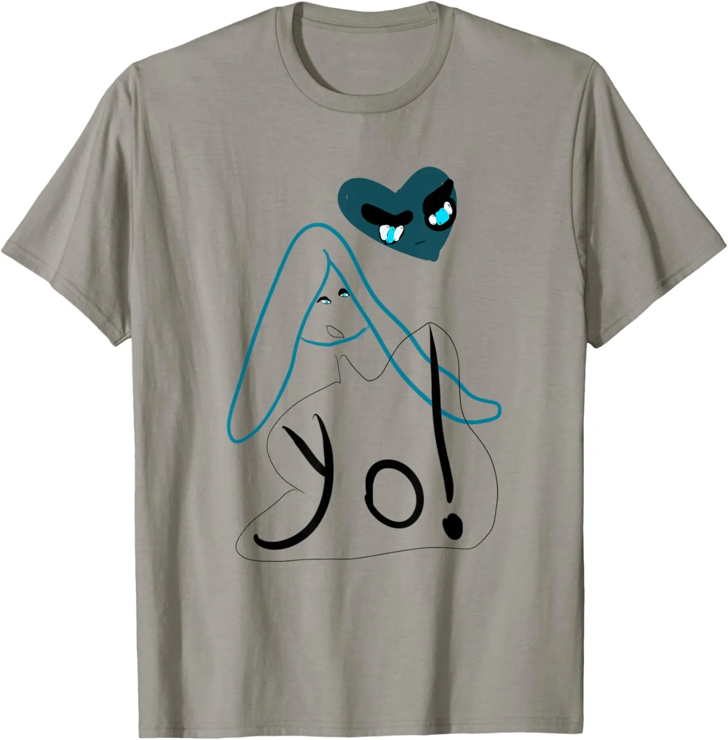 YO! coo heart fun kids art abstract artwork T-Shirt